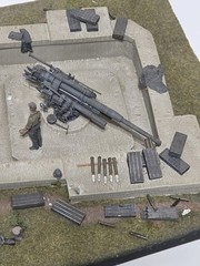 Verlinden 1/35 German Heavy FlaK Gun Emplacement Revetment Diorama Base WWII 239