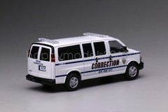 596 1:64 White GMC Express 3500 Police Van Model Diecast Display Car Collection