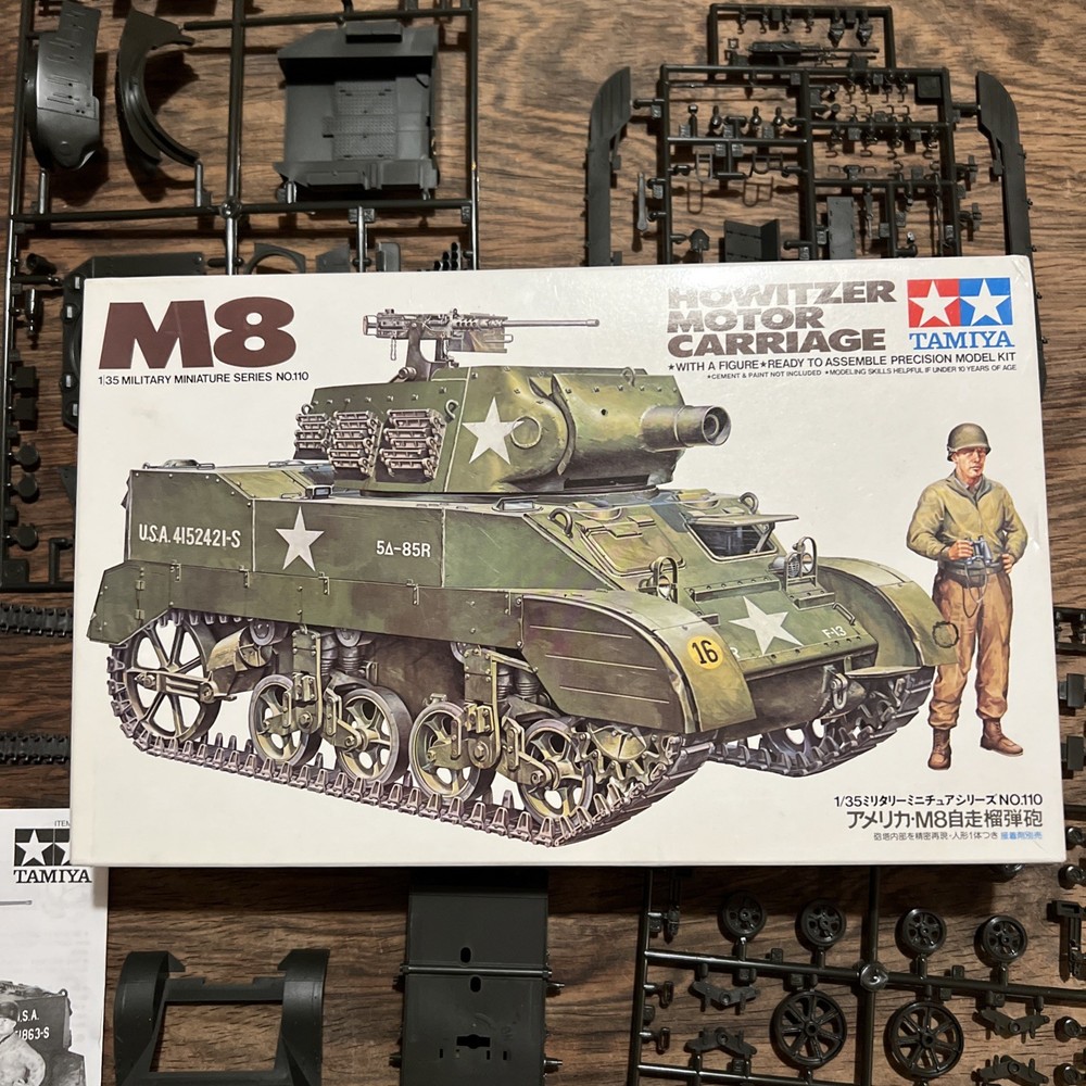 For Parts Only: Tamiya 1/35 Scale M8 Howitzer Motor Carriage – Open Box