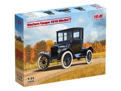 ICM 35830 – Doctors Coupe 1918 Model T, American Car – Model Kit in 1:35 Scale