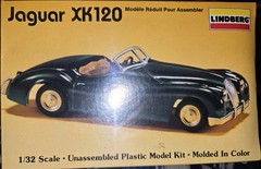 Lindberg 605-10 1/32 Scale JAGUAR XK120 Roadster Plastic Model Kit