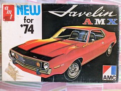 *SUPER RARE! **ORIGINAL VINTAGE AMT 1974 JAVELIN AMX KIT **100% COMPLETE **C@@L!