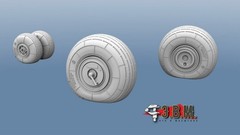1:72 Resin Wheels Landing Gear for scale model Mil Mi 24 Zvezda