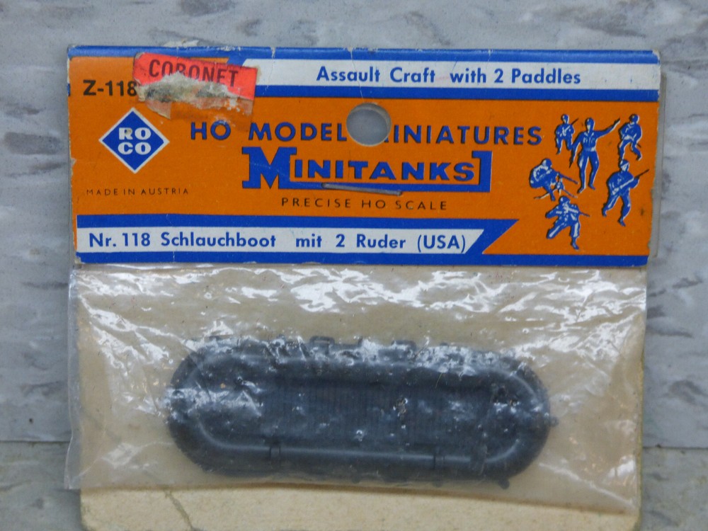 Roco Minitanks (NEW) 1/87 WWII US Rubber Assault Craft W/2 Paddles Lot #5580K