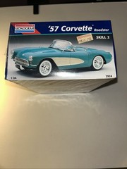 Monogram 1957 Corvette Roadster 1:24 Scaled Sealed In Plastic