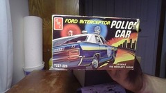 1/25 AMT 1970 FORD GALAXIE POLICE CAR/007 MOVIE CAR/ open older box parts SEALED