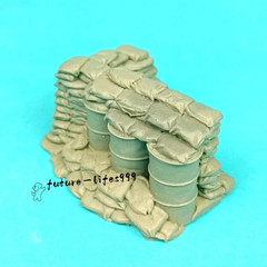 1/35 Diorama WWII Military Sandbag Wall Trench Bunker Scene Prop Model Accessory