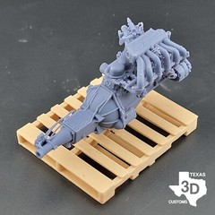 EFI Ford 300 Inline 6 model engine resin 3D printed 1:24-1:8 scale