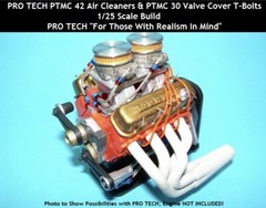 PTMC 42 9″x2″ Machined Aluminum Air Cleaner 1:25 Scale LBR Model Parts PRO TECH