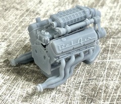 Resin “Chevy Bel Air Supercharged” Big Block Engine for model cars, 1/24 1/25