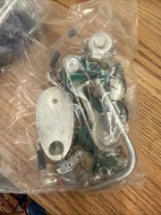 Vintage Model Motorcycle Parts Lot Misc Tires Engines And More