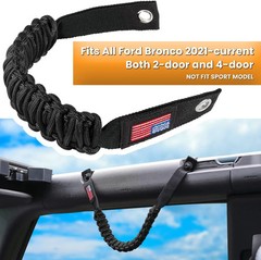 E-cowlboy Roll Bar Grab Handles Paracord Grip Handle for Ford Bronco 2021 2022 2