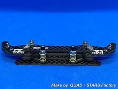 Tamiya Mini 4WD MS Chassis 2-Axis AT Pivot 1-Axis Anchor Rear Skid Full Carbon