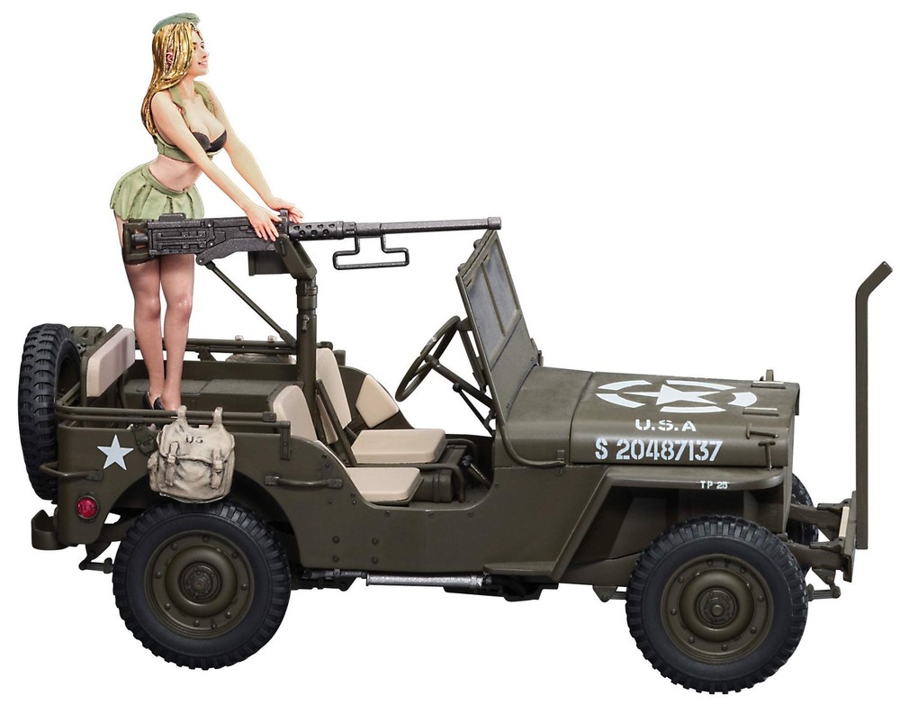 Hasegawa 1/24 1/4 ton 4 × 4 Truck (Equipped with 50 caliber M2 machine gun) W/Bl