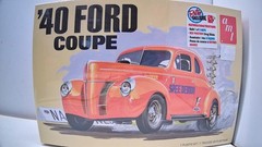 AMT ’40 Ford Coupe Gasser Hot Rod Custom 1/25 1141 Plastic Model Kit Sealed