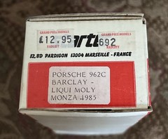 Starter Porsche 962C Barclay Liqui Moly Monza 1985 Resin Kit 1:43 Made In France