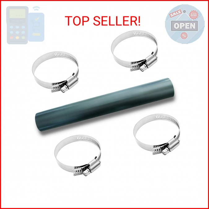 Gasoline Fuel Filler Neck Hose with 4 Hose Clamps,2 inches Inside Reinforced Gas