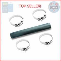 Gasoline Fuel Filler Neck Hose with 4 Hose Clamps,2 inches Inside Reinforced Gas