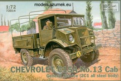 IBG 72014 Chevrolet C15A No.13 Cab General Service 2C1 all steel body scale 1/72