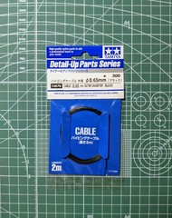 Tamiya Detail-Up Parts Series CABLE (0.65mm OUTER DIAMETER / BLACK) 12676