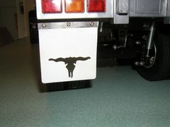 COW STEER SKULL RODEO TAMIYA 1/14 SCALE MUD FLAP VINYL DIE CUT DECALS 1:14
