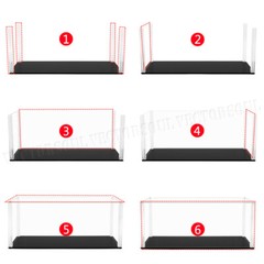 US Acrylic Display Case 13.3″ L Box Self-Install Dustproof for 1/18 Model Car