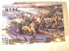 1/35 AFV Club US Army M2A1 105mm Howitzer & Carriage M2A2 Metal Barrel # 35182