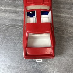 VINTAGE 1980’S FORD MUSTANG T-TOP LARGE RED PLASTIC 10″ TOY CAR BY GAY TOYS