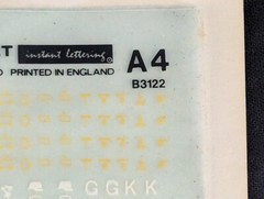 Squadron/Letraset* A4 Instant Lettering Sheet #S13780 German Armor Unit WW2 READ