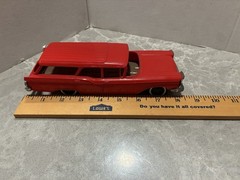 Vintage 1959 Red FORD 4 Door Wagon Promo Model Car, Friction Please Read