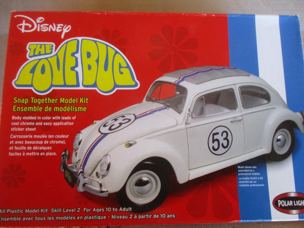 🔥Polar Lights Disney The Love Bug 1:24 Snap Model 6816 1963 Volkswagan bettle