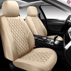 Premium Leather Car Seat Covers Front Pair,Universal Fit for