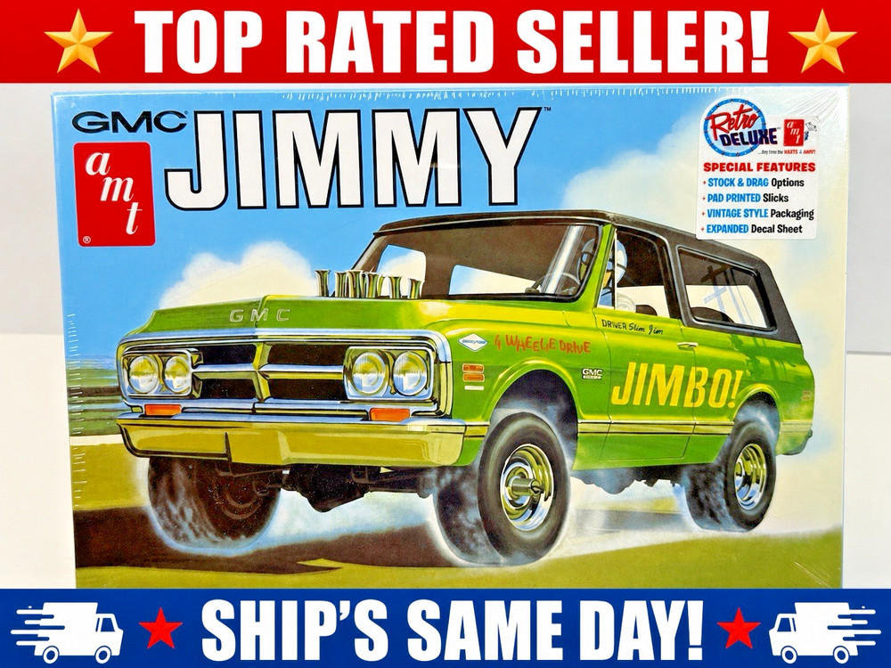 AMT 1/25 GMC Jimmy Plastic Model Car Kit AMT#1219/12 Retro Deluxe “Jimbo” NIB