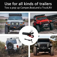 Trailer Hitch Ball Mount with Tow Shackle and 3/4″ Hitch Pin Clip for Heavy Duty