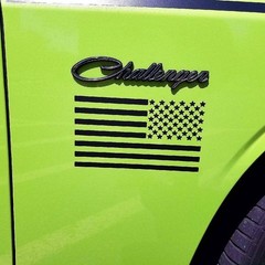 Az Auto Graphics USA American Flag Decal (4″ x 7″, Matte 4″ x Black