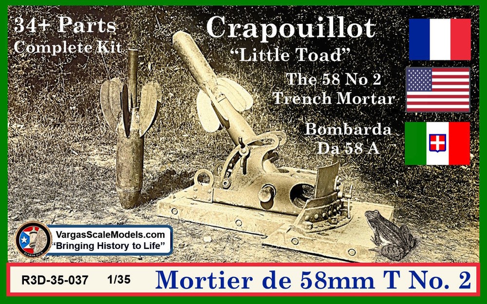 1/35 WW1 58mm Trench Mortar No. 2 (Criel Resicast Takom Tamiya SS models WIP3D)