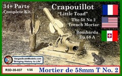 1/35 WW1 58mm Trench Mortar No. 2 (Criel Resicast Takom Tamiya SS models WIP3D)