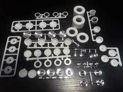 1/25 scale Model car parts Assorted wheels &wheelbacks set#2