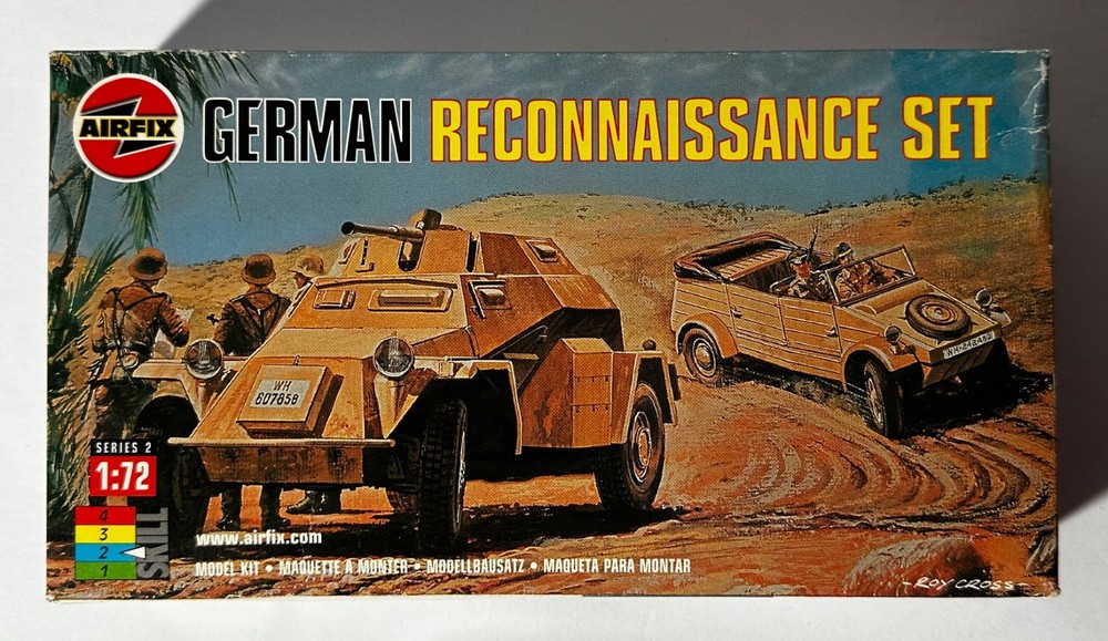 Airfix 02312 1/72 Scale German Recon Set: Sd.Kfz. 222 & VW Kübelwagen – Complete