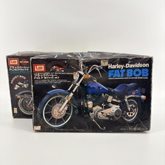 Lot of 2 Vintage 1982 IMAI AMF Harley Davidson Classic & Fat Bob 1:12 See Desc.