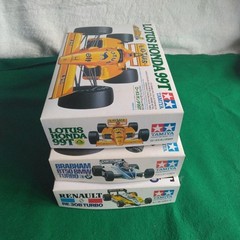 Tamiya 1/20 F1 Model Kit Set Lotus 99T, Brabham BT50, Renault RE30B Unassembled