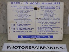 Roco Minitanks WWII US M-101 3/4T & M-104 1-1/2T Cargo Trailer Set Lot #5890K©