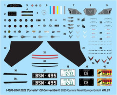 14583 ’22 Corvette C8 Hardtop Convertible 1:25 Scale 147-Piece Skill Level 4 Mod