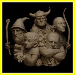 1/12 Scale Die-Cast Resin Bust Model Kit Dungeon Friends Statue Unassembled a…