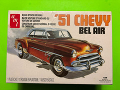 1951 CHEVROLET BEL AIR COUPE MODEL KIT 1/25 SCALE AMT ROUND 2 NEW SEALED LOOK!!