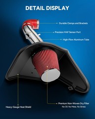 Philtop 3.5 Cold Air Intake Kit Shield Compatible Chevrolet Camaro 2010-2011 V6