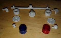 FAB Resinworks 24101 Police/Emergency Dual Light Bar with Siren 5 Color Choices