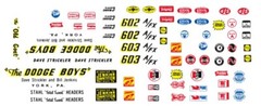 Dave Strickler “The Dodge Boys” NHRA Drag 1/24th -1/25th Scale Waterslide Decals
