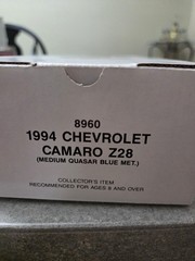 AMT ERTL 1994 Chevrolet Camaro Z28 Blue Brand New In Box