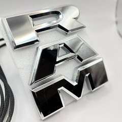 2019–2023 RAM 1500 Chrome Front Grille Emblem – White LED Lighted Badge